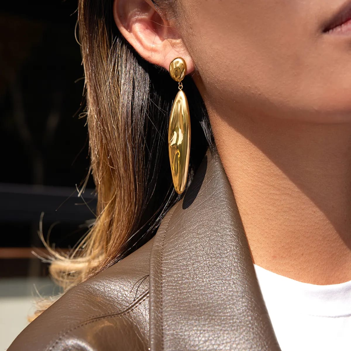 Liquid Gold Drop Earrings