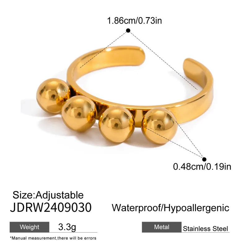 Golden bead Ring