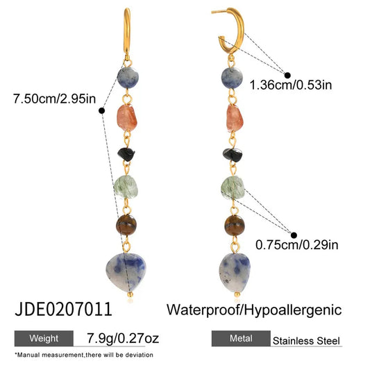 Gemstone Drop Earrings