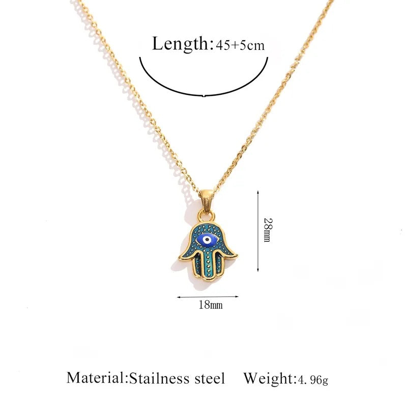 Evil eye pendant chain