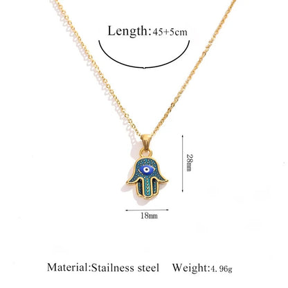 Evil eye pendant chain