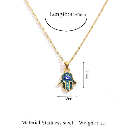 Evil eye pendant chain