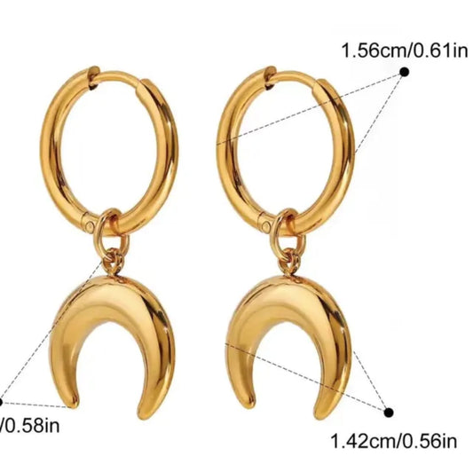 Crescent Hoop Earrings