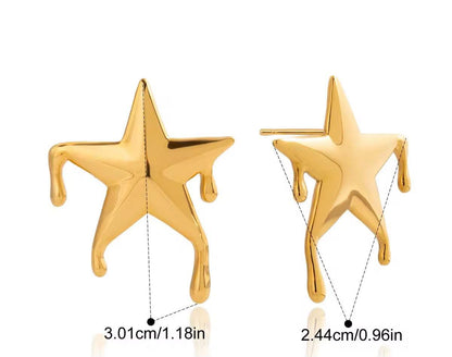 Nova Drip Star Stud Earrings