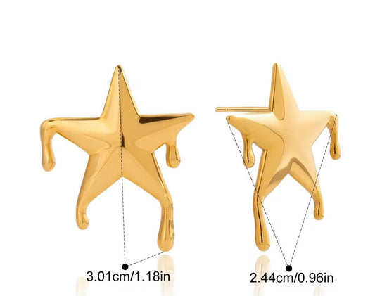 Nova Drip Star Stud Earrings