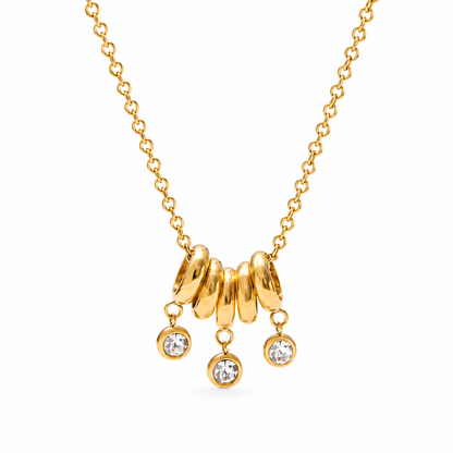 Gold Halo Pendant Necklace