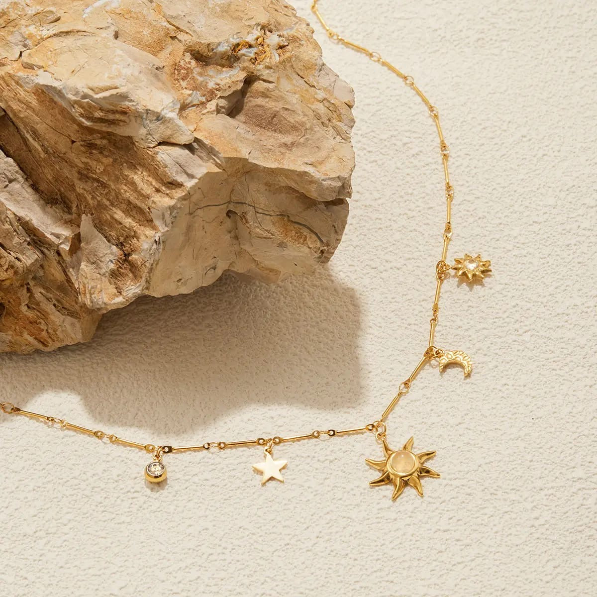 Gold Celestial Charm Necklace