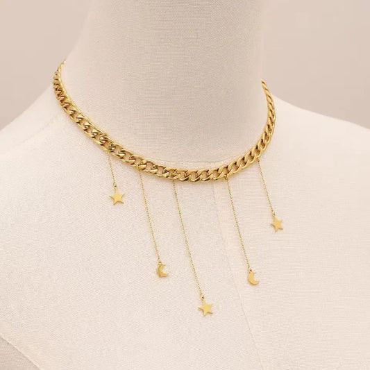 Celestial Drip Charm Choker For Women