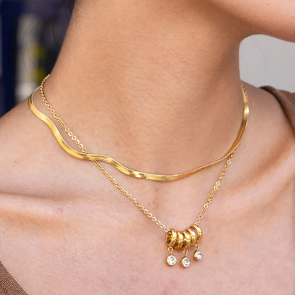 Gold Halo Pendant Necklace