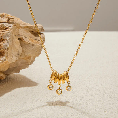 Gold Halo Pendant Necklace