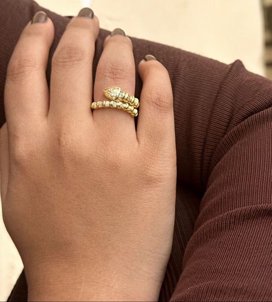 Gold Ripple Ring